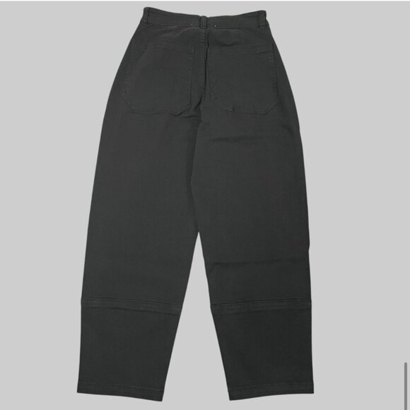 Everlane Black Organic Cotton Barrel Baloon Jeans High-Rise Tapered Ankle Length - Picture 9 of 16